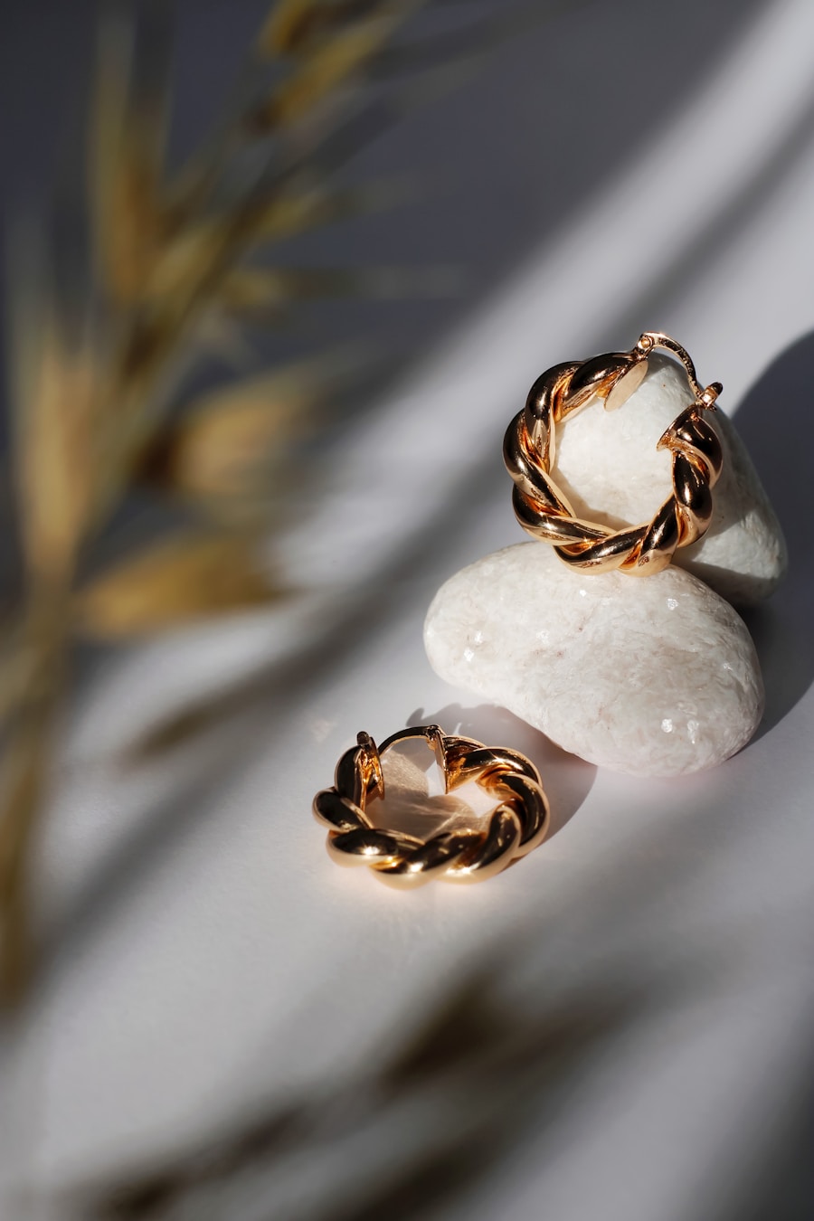 Zirconia earrings worn as editorial portrait
